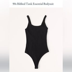 Abercrombie & Fitch Black Tank Bodysuit